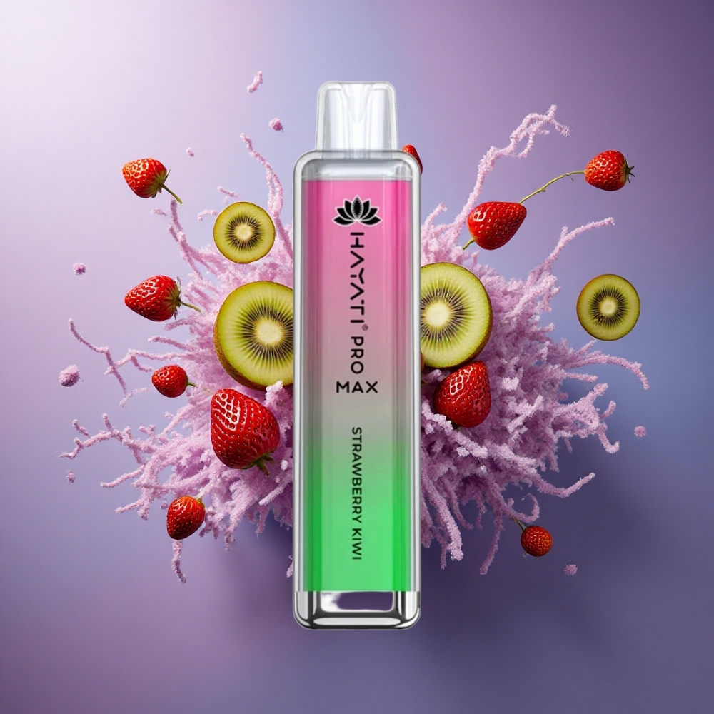 Hayati Pro Max 4000 Puffs Morango Kiwi Recarregável 1400mAh Nicotina 5
