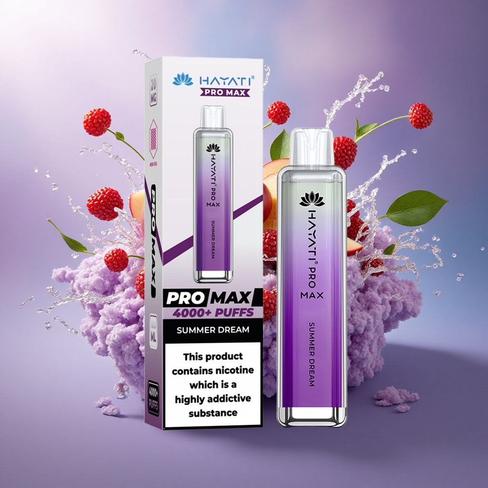 Hayati Pro Max 4000 Puffs Sonho de Verão com 5 Nicotina e 1400mAh