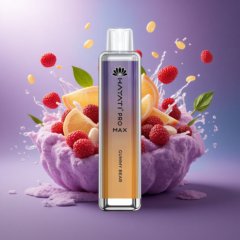 Hayati Pro Max 4000 Puffs Urso de Goma Recarregável com Bateria 1400mAh e Nicotina 2 ou 5