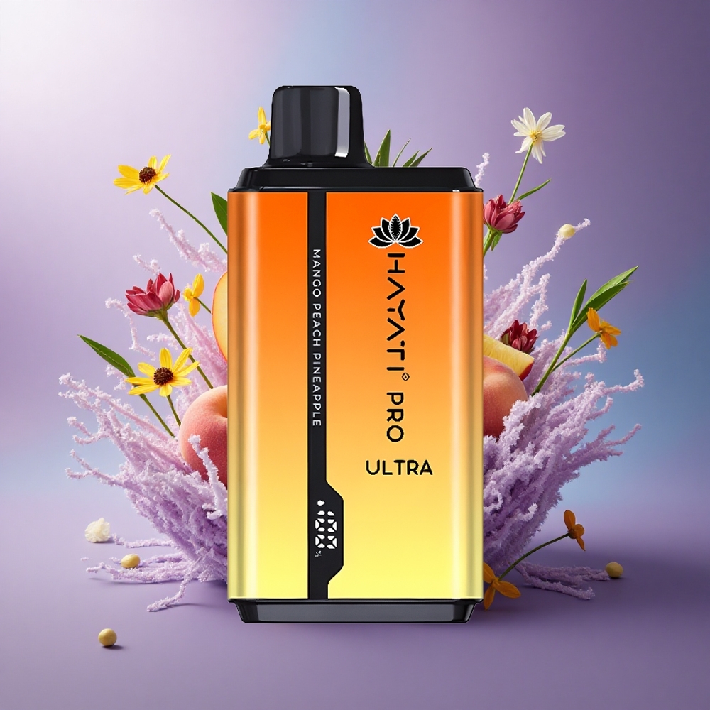 Hayati Pro Ultra 15000 Puffs Manga Pêssego Abacaxi com 2 nicotina e 850mAh