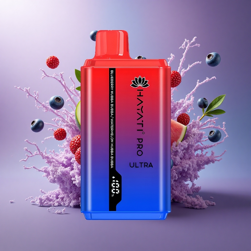 Hayati Pro Ultra 15000 Puffs Melancia Bubba Bubba Azul 850mAh 2 Nicotina