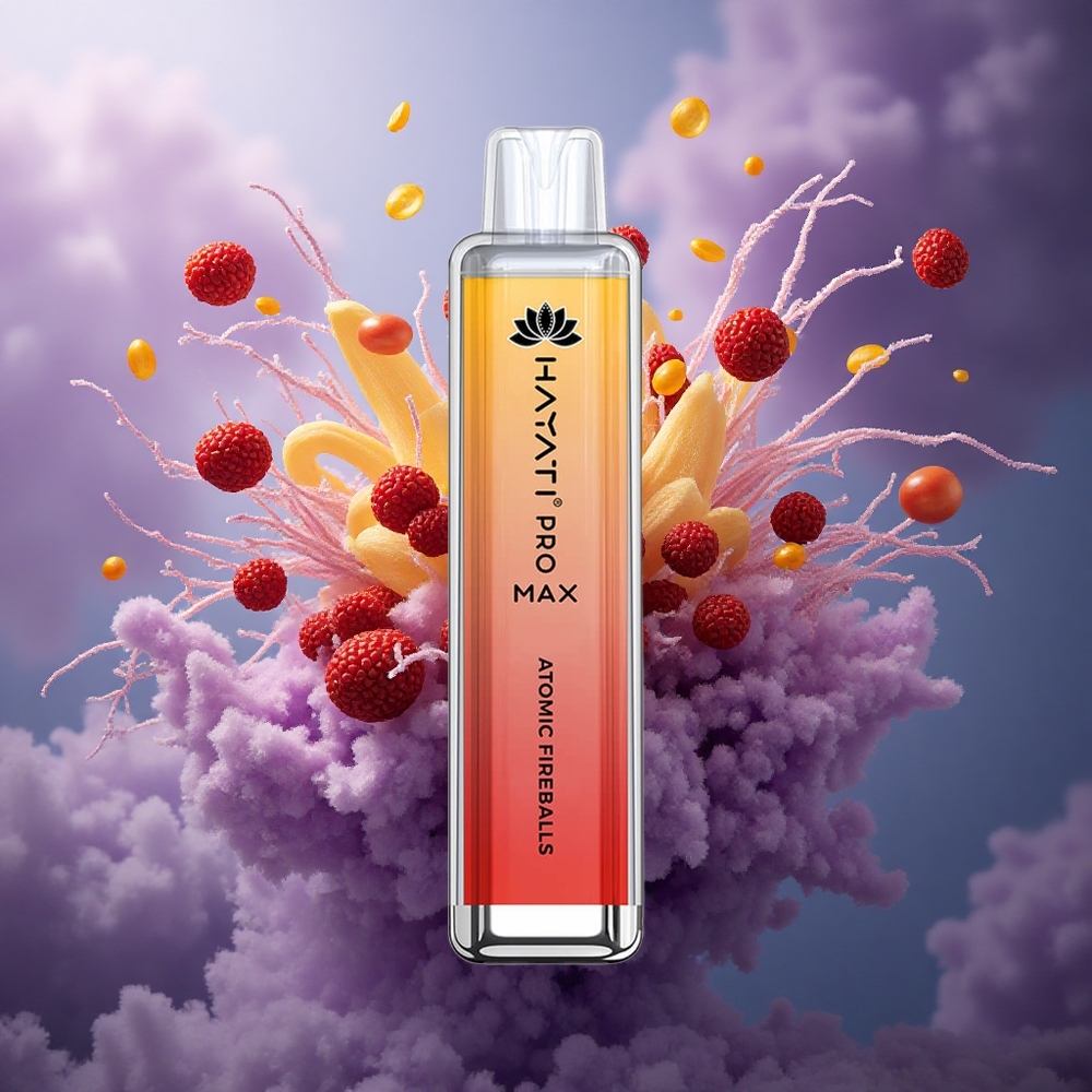 Hayati Pro Max 4000 Puffs Bolas de Fogo Atômicas Recarregável 1400mAh 2ml