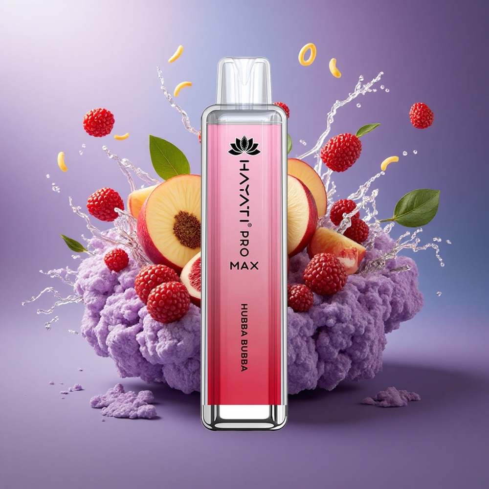 Hayati Pro Max 4000 Puffs Hubba Bubba Duplo Cristal 1400mAh 2ml Recarregável