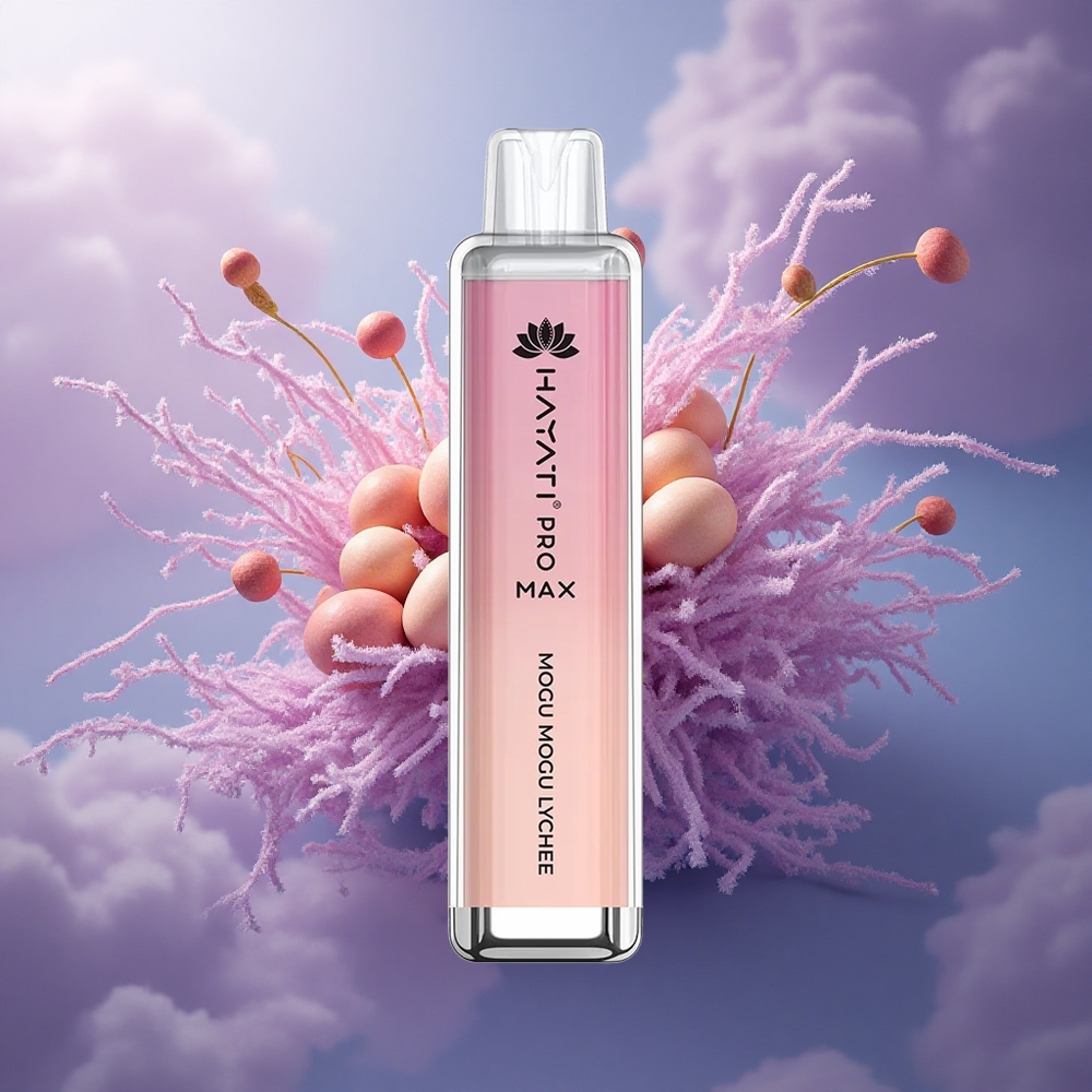 Hayati Pro Max 4000 Puffs Mogu Mogu Lychee com 2 Nicotina e Bateria 1400mAh