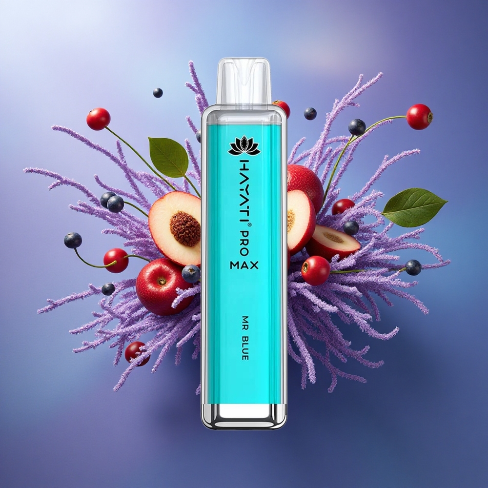 Hayati Pro Max 4000 Puffs Sr Azul Recarregável 1400mAh Resistência Dupla 11 Ohm