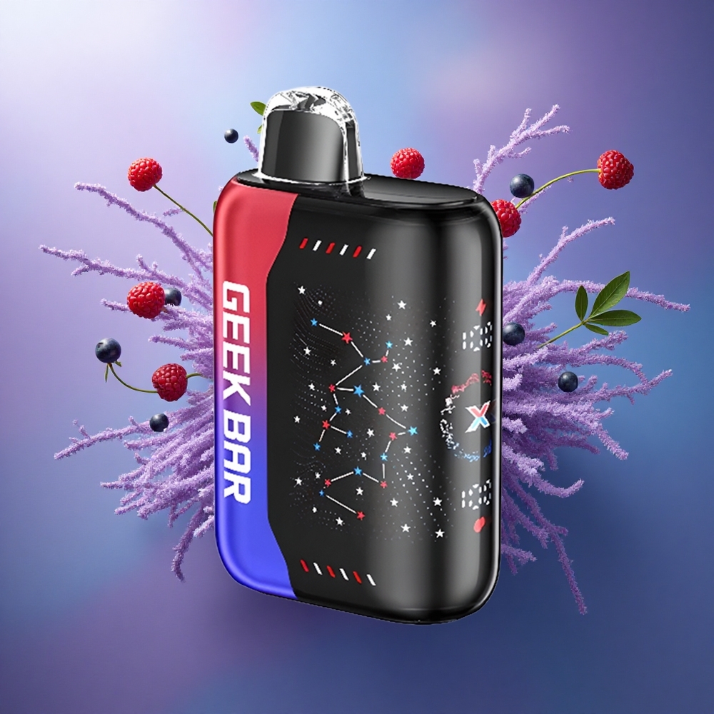 GEEK BAR Pulse X 25000 Puffs Edição Patriota com Tela Curva 3D e Nicotina 0-5%