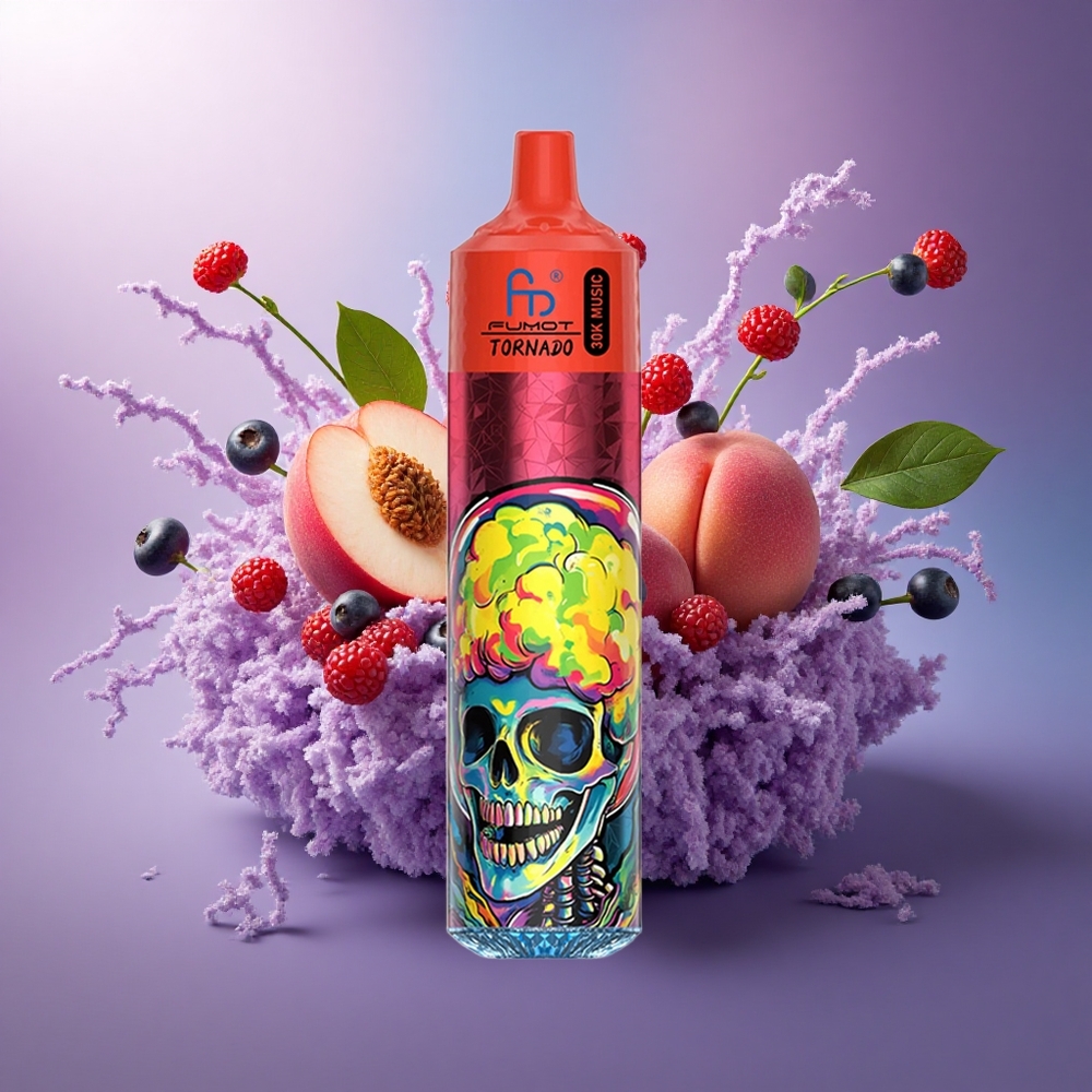 Fumot Randm Tornado 30000 Puffs Pêssego Frutas Vermelhas com 30mL e 600mAh