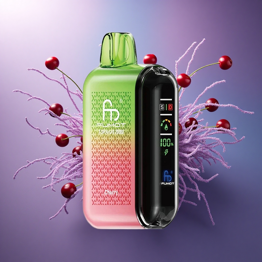 Fumot Tornado 20000 Puffs Cereja Dual Mesh 20ml 850mAh
