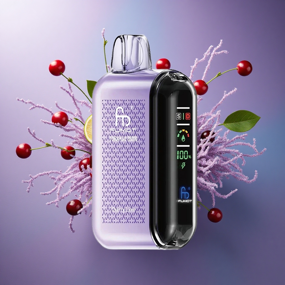 Fumot Tornado 20000 Puffs Cereja Limão com 2 Nicotina e Bateria 850mAh