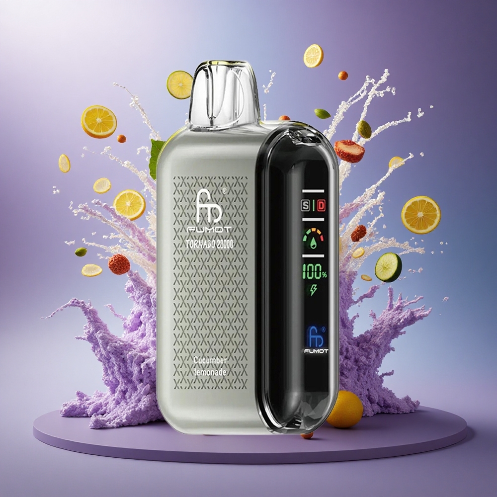 Fumot Tornado 20000 Puffs Limão Pepino com Bateria 850mAh e Nicotina 2