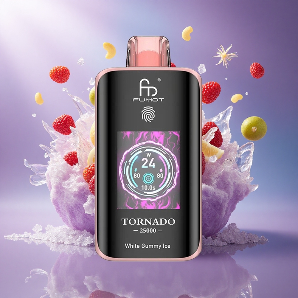 Fumot Tornado 25000 Puffs Goma Branca Gelo com 5 Nicotina e 700mAh