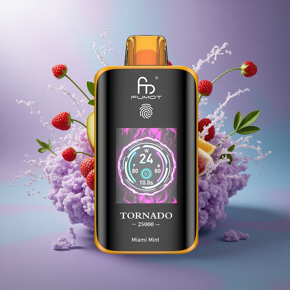 Fumot Tornado 25000 Puffs Miami Mint HD Screen 700mAh 20ml Nicotina 0/2/3/5