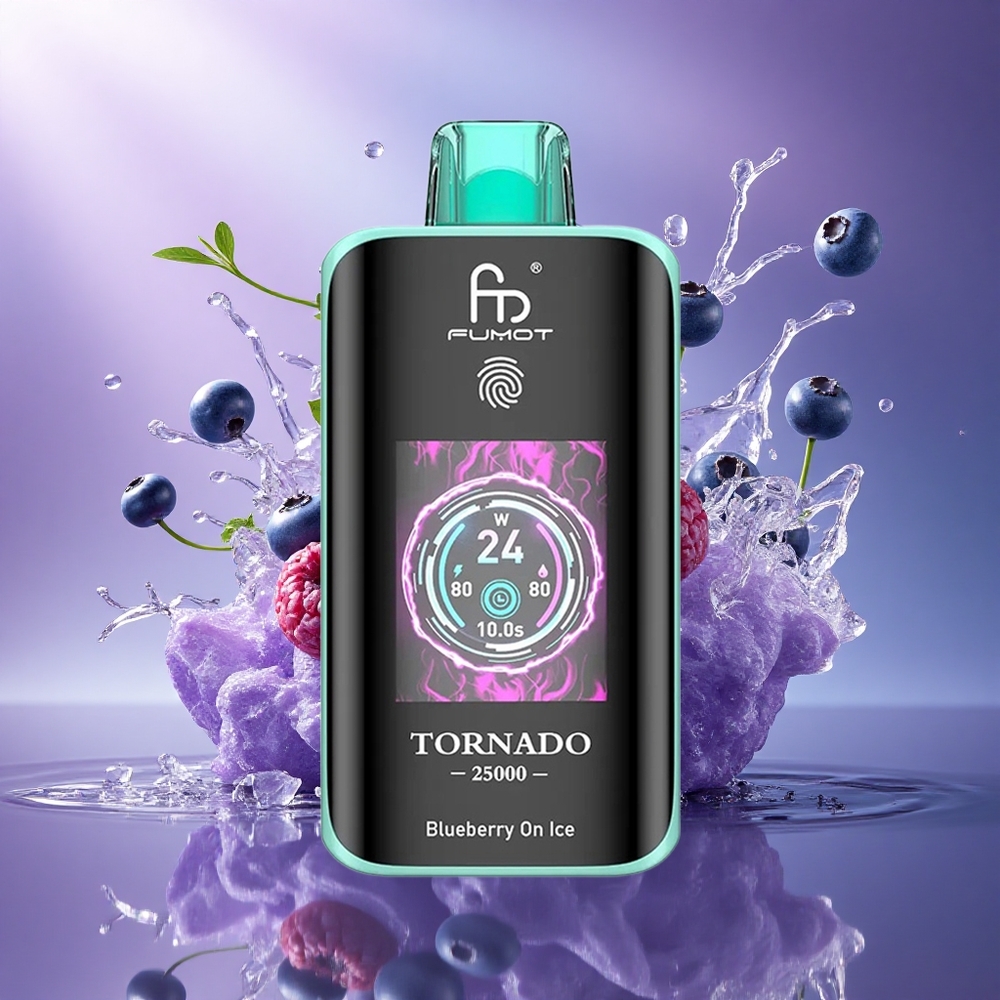 Fumot Tornado 25000 Puffs Mirtilo no Gelo com 700mAh e Nicotina 5