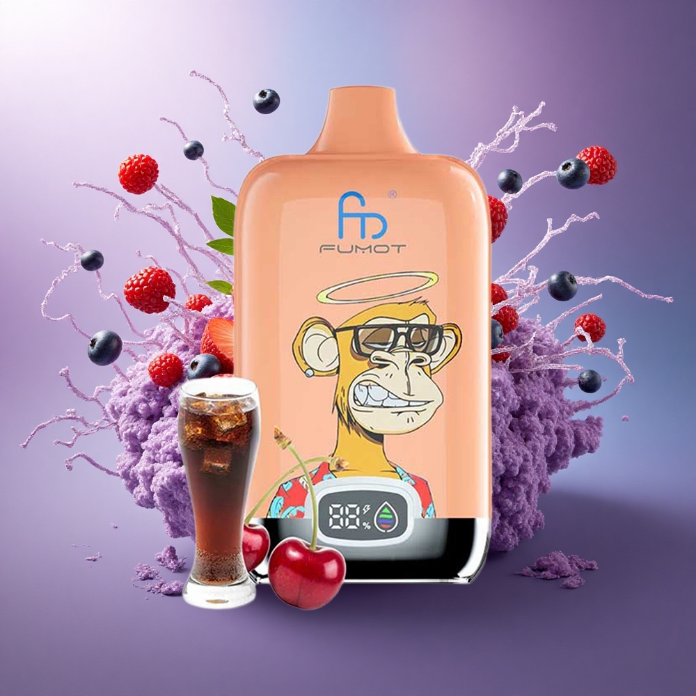 Fumot Tornado Digital Box 12000 Puffs Framboesa Mista 550mAh 20ml Mesh