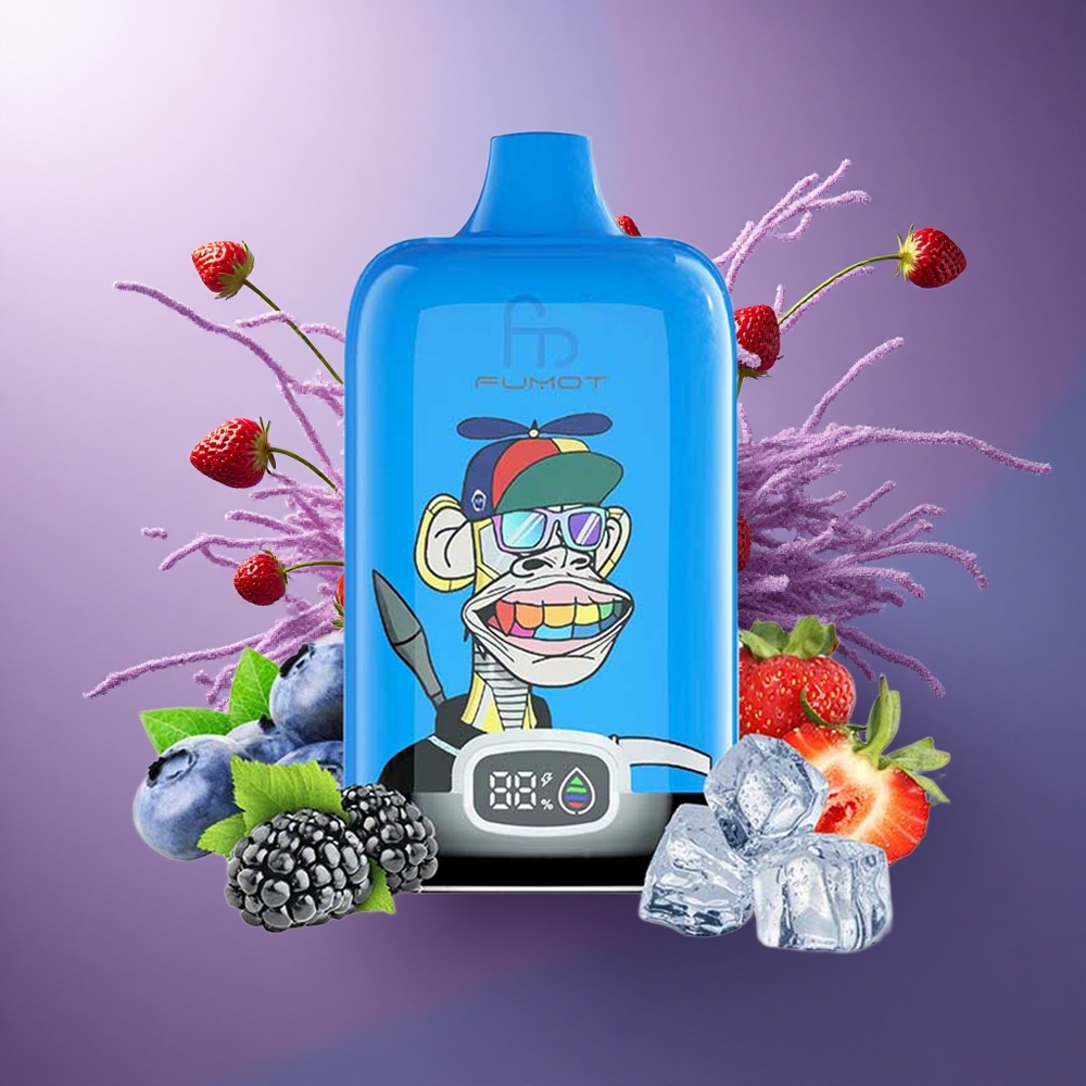 Fumot Tornado Digital Box 12000 Puffs Morango Uva Mesh Coil 550mAh