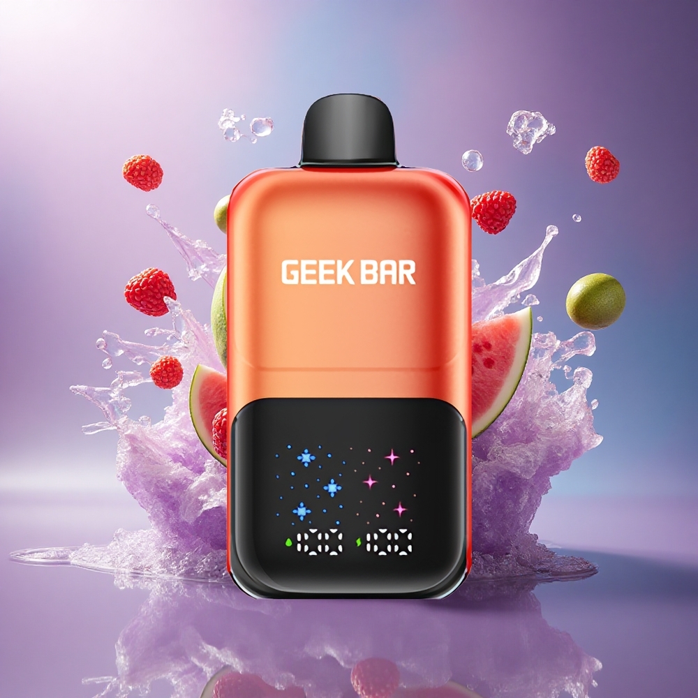 GEEK BAR 2GO 20ml 50000 Puffs Chiclete de Melancia Gelo com Ajuste de Sabor 3 Níveis e 5 Nicotina