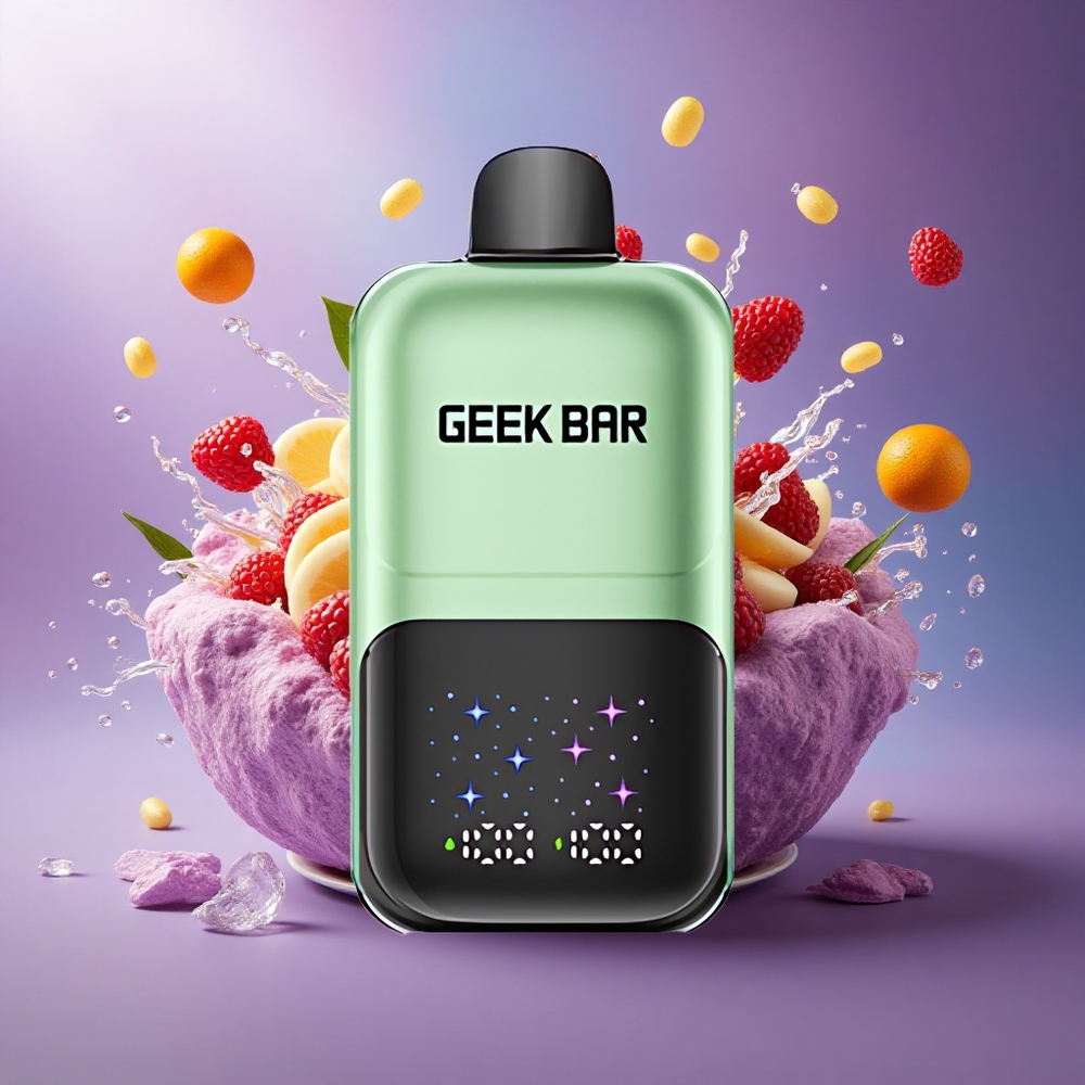 GEEK BAR 2GO 20ml 50000 Puffs Doce Azedo Frutas Tropicais com Tela Interativa e 5 Nicotina