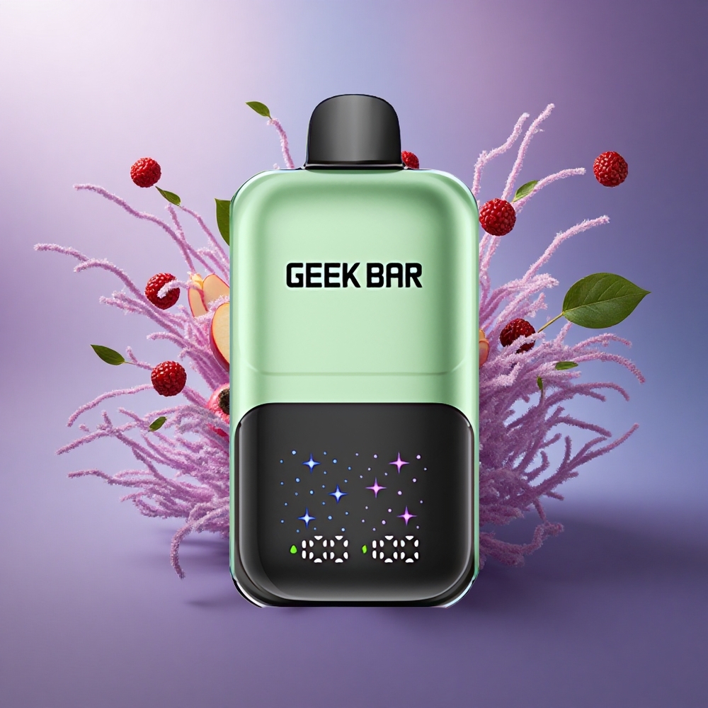 GEEK BAR 2GO 20ml 50000 Puffs Maçã Dupla AB com Tela Interativa e Bateria Recarregável