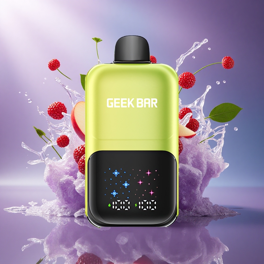 GEEK BAR 2GO 20ml 50000 Puffs Maçã Verde Gelada com Tela Interativa e Bateria Recarregável