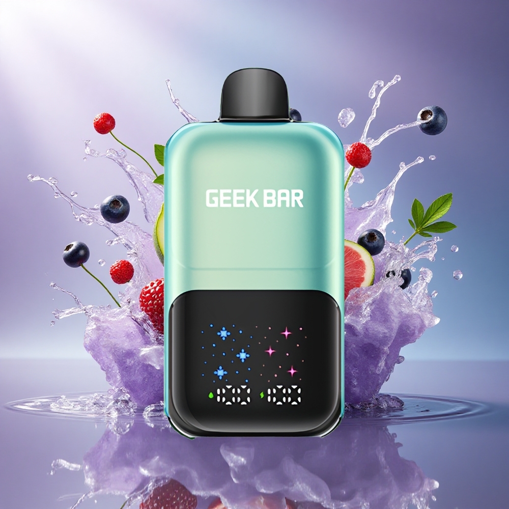 GEEK BAR 2GO 20ml 50000 Puffs Menta Gelada Interativa com Tela Grande e 5 Nicotina