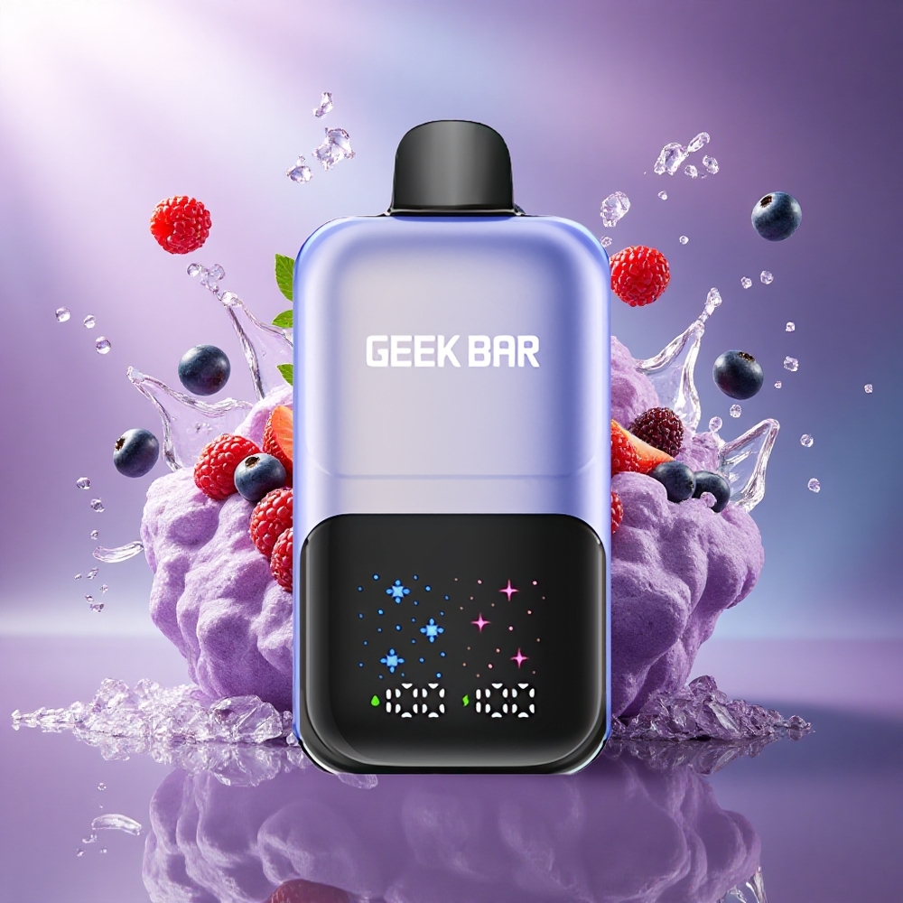 GEEK BAR 2GO 20ml 50000 Puffs Sorvetes de Frutas Silvestres com Nicotina 5 e Bateria Recarregável
