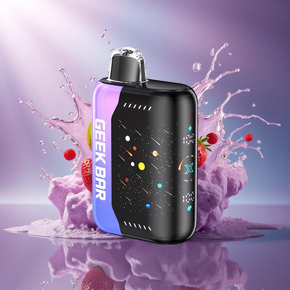 GEEK BAR Pulse X 42K Puffs Meteor Edition Morango Kiwi Gelo com Nicotina 5 e Bateria 820mAh