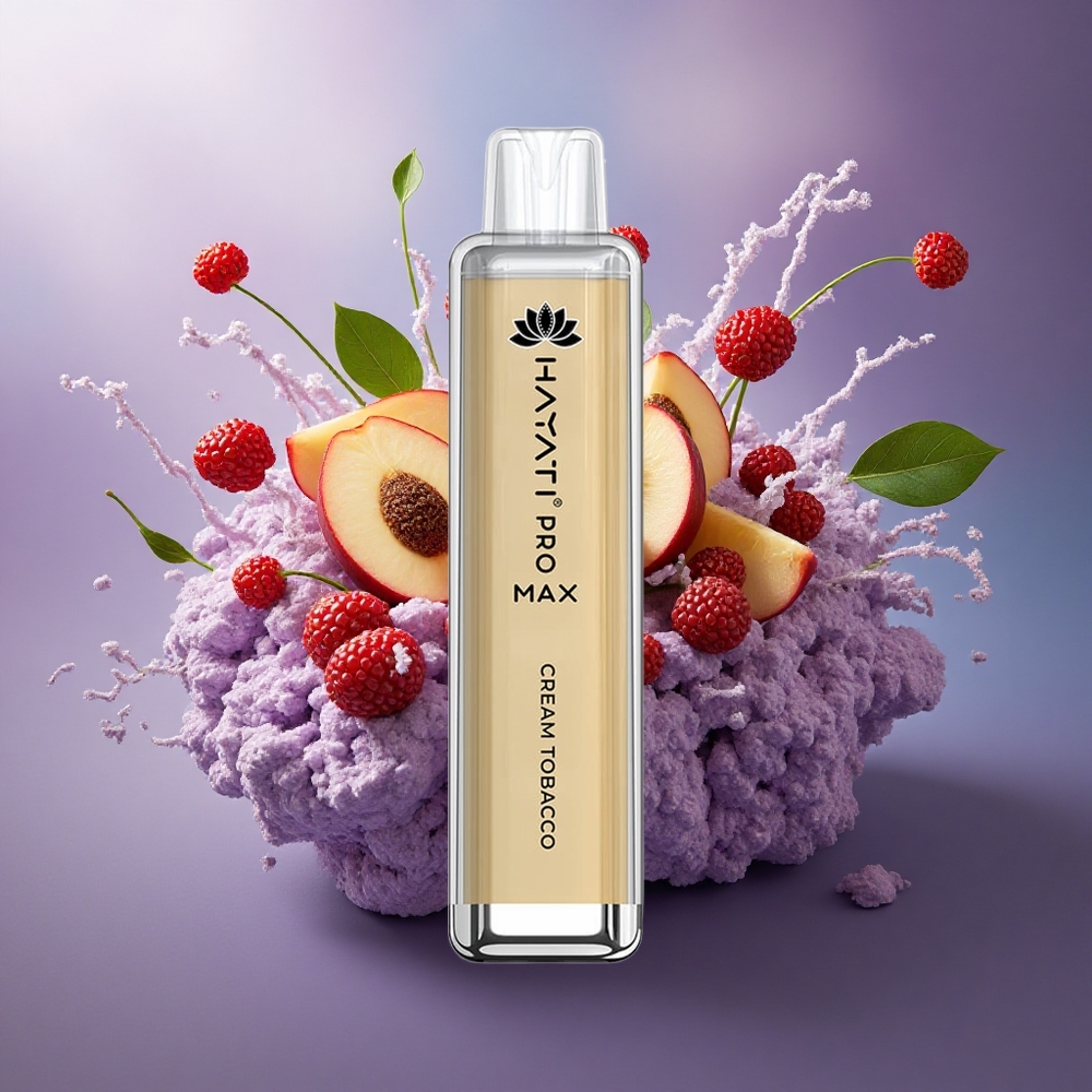 Hayati Pro Max 4000 Puffs Creme Tabaco com 5 Nicotina e Bateria 1400mAh