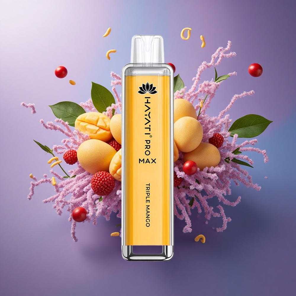 Hayati Pro Max 4000 Puffs Manga Tripla Dual Ohm Rechargeável 1400mAh
