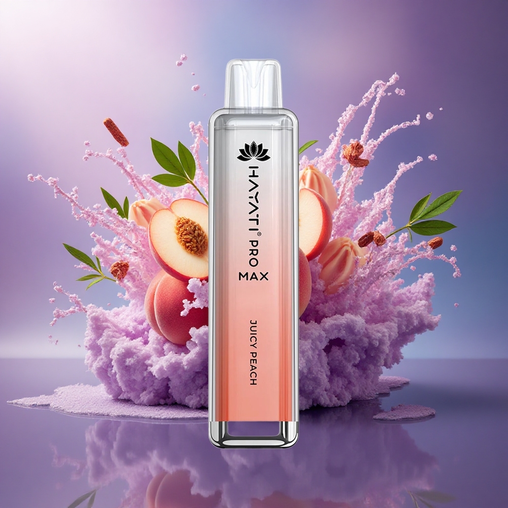 Hayati Pro Max 4000 Puffs Pêssego Suculento com 5 Nicotina e Bateria 1400mAh