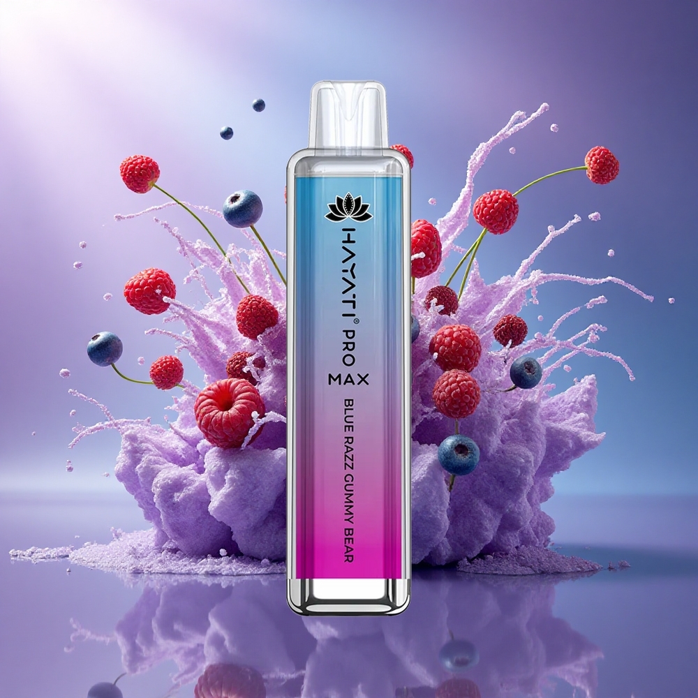 Hayati Pro Max 4000 Puffs Urso de Goma Azul Elétrico com Bateria 1400mAh e Resistência Dual 11 Ohm