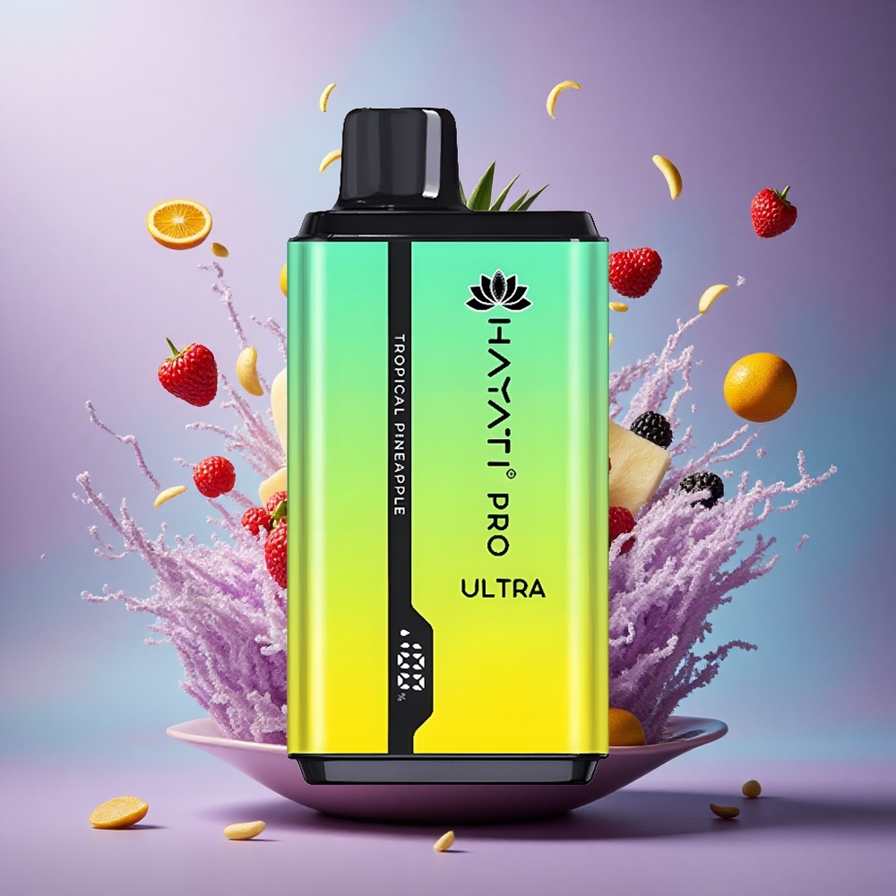 Hayati Pro Ultra 15000 Puffs Abacaxi Tropical com 2 de nicotina e 850mAh