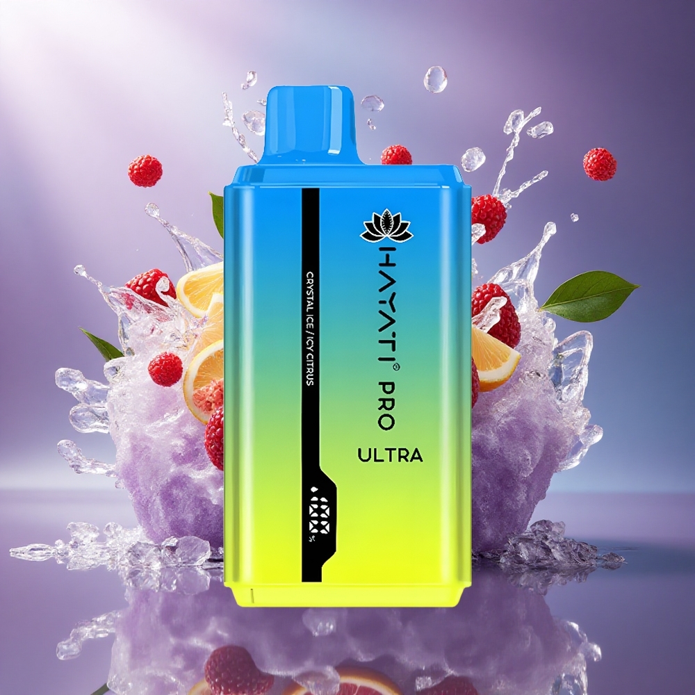 Hayati Pro Ultra 15000 Puffs Citrino Gélido Cítrico com 2 de Nicotina e 850mAh