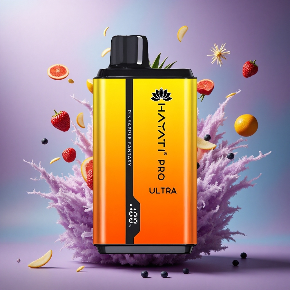 Hayati Pro Ultra 15000 Puffs Fantasia do Abacaxi com 850mAh e 2 de Nicotina