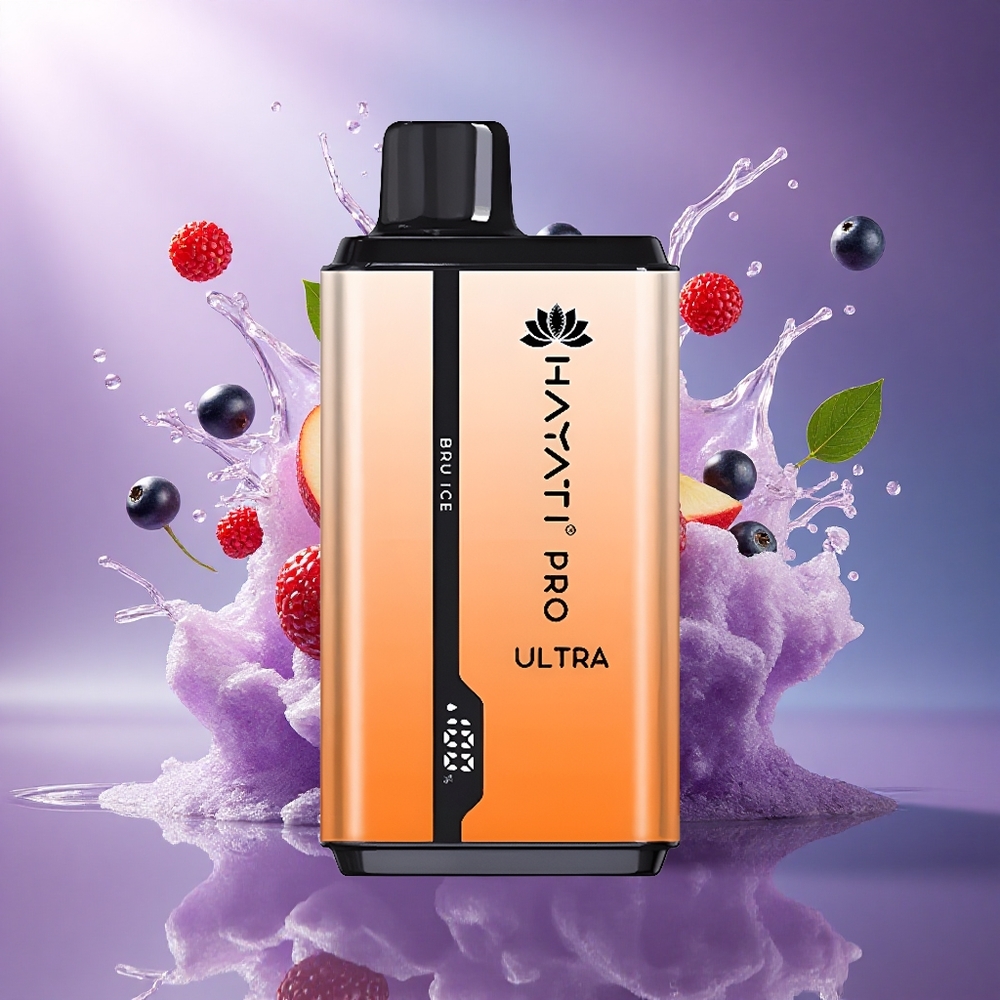 Hayati Pro Ultra 15000 Puffs Gelo Bru 850mAh 2 Nicotina