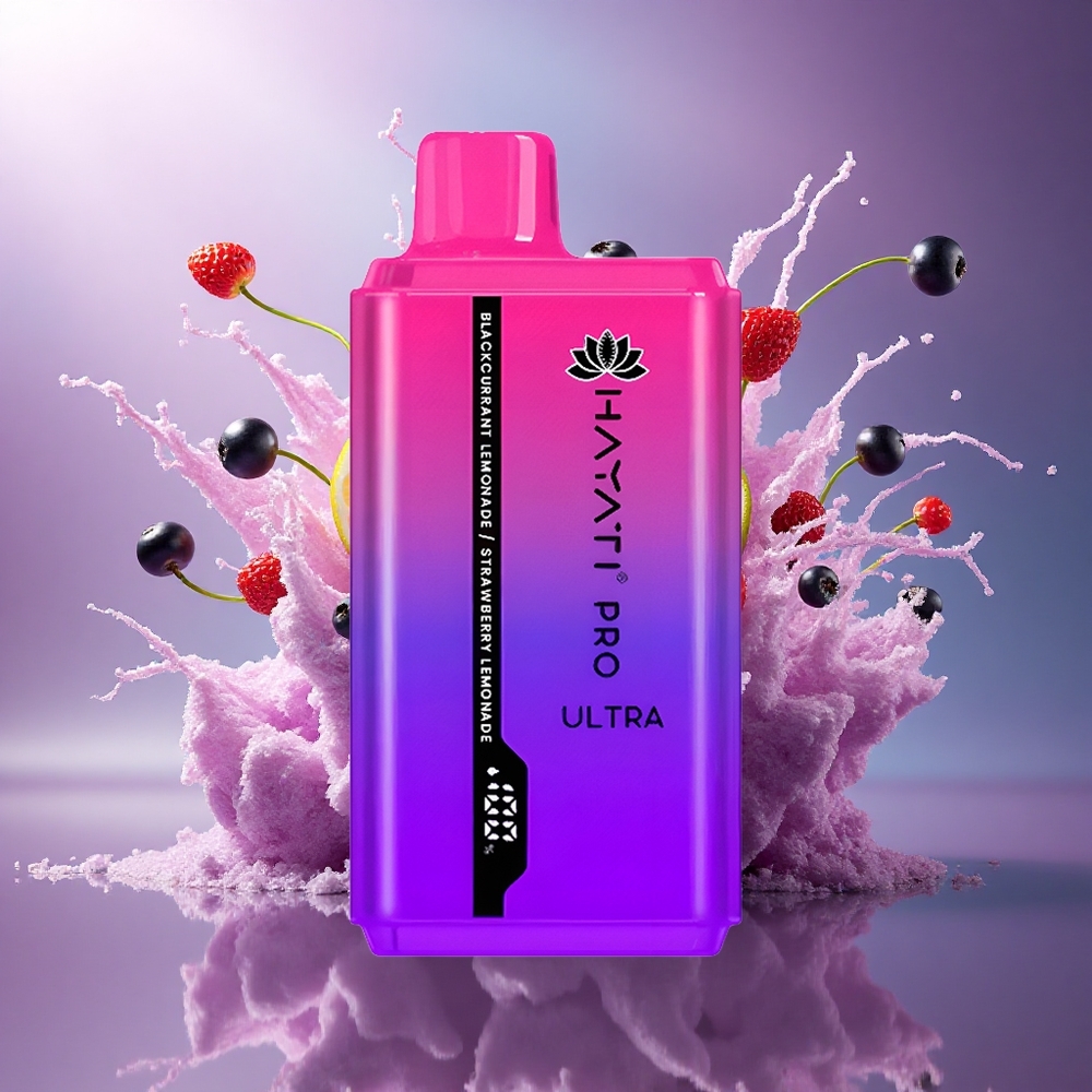 Hayati Pro Ultra 15000 Puffs Limão com Groselha e Morango 850mAh 2 Nicotina