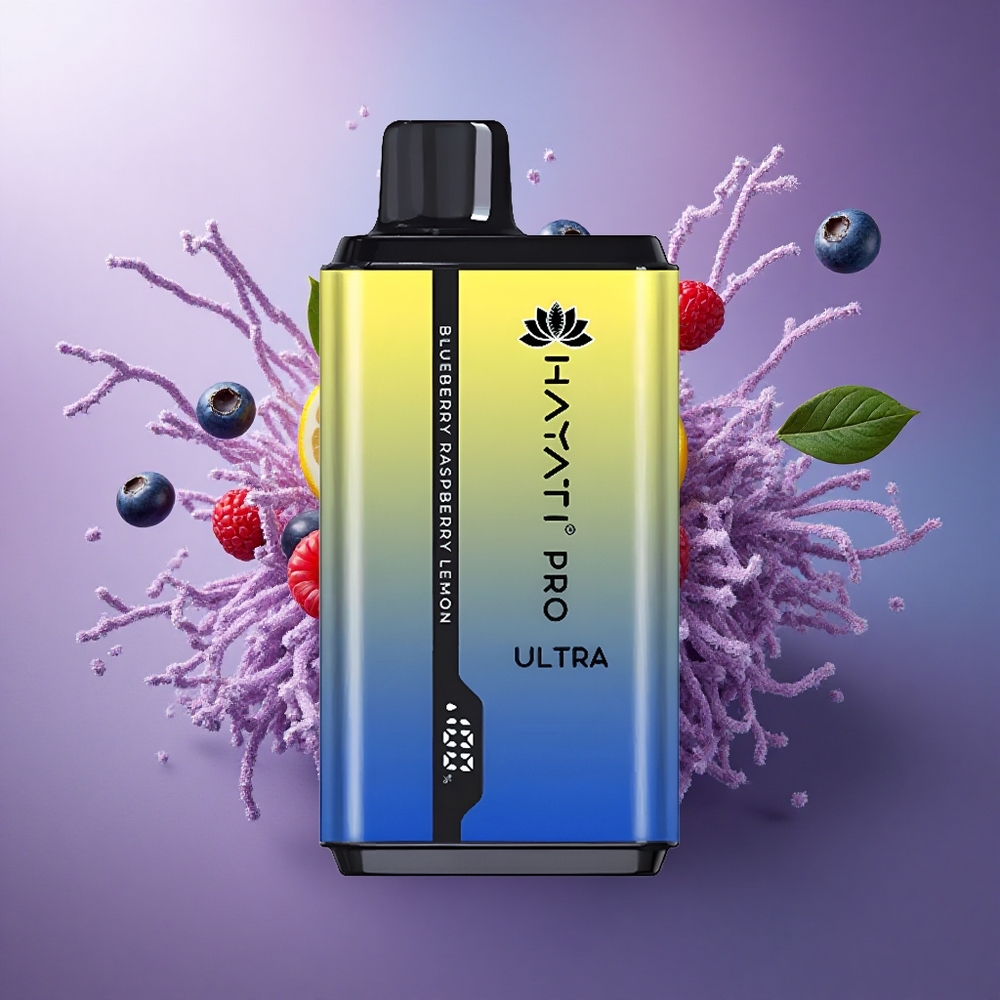 Hayati Pro Ultra 15000 Puffs Mirtilo Framboesa Limão com 2 Nicotina e 850mAh