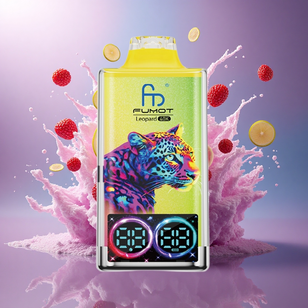 Fumot Leopard 40K Puffs Limão Rosa 5 Nicotina 700mAh Dual Mesh
