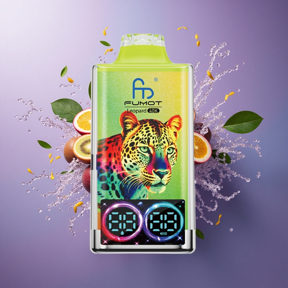 Fumot Leopard 40K Puffs Maracujá Kiwi Goiaba com 5 Nicotina e 700mAh