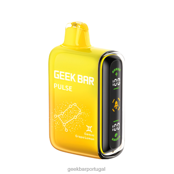 Geek Bar Vape Sabores - Geek Bar Pulse vaporizador descartável de 15k FTF0450 limão uva gêmeos