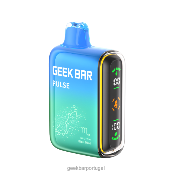 Geek Bar Vape Sabores - Geek Bar Pulse vaporizador descartável de 15k FTF0460 menta azul escorpião